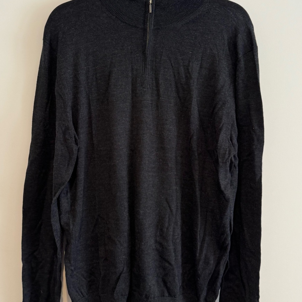 Charles Tyrwhitt Men's Dark Gray Zip-Up Sweater